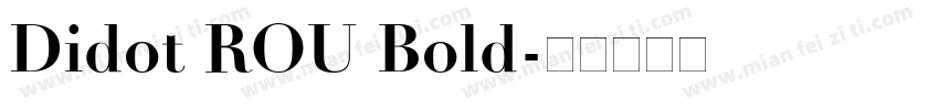Didot ROU Bold字体转换